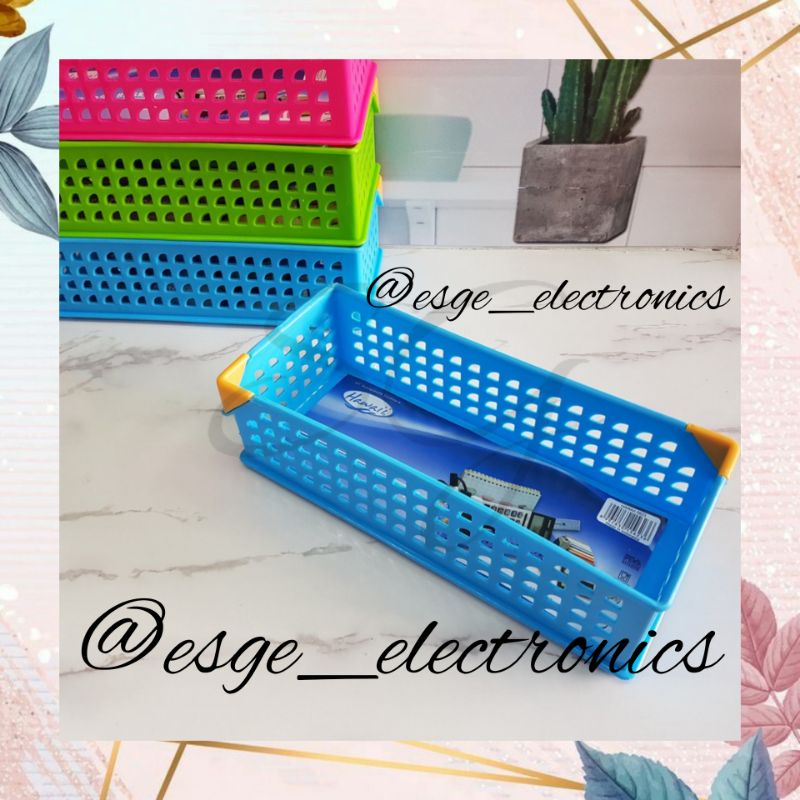 ESGE KERANJANG SERBAGUNA KERANJANG PLASTIK STORAGE BOX SERBAGUNA KERANJANG MINI KERANJANG MAKE UP KOTAK PENYIMPANAN SERBAGUNA AKSESORIS STATIONARY KERANJANG VIOLA KERANJANG KOTAK PLASTIK WARNA KERANJANG KECIL KERANJANG KOSMETIK KONTAINER MINI CONTAINER