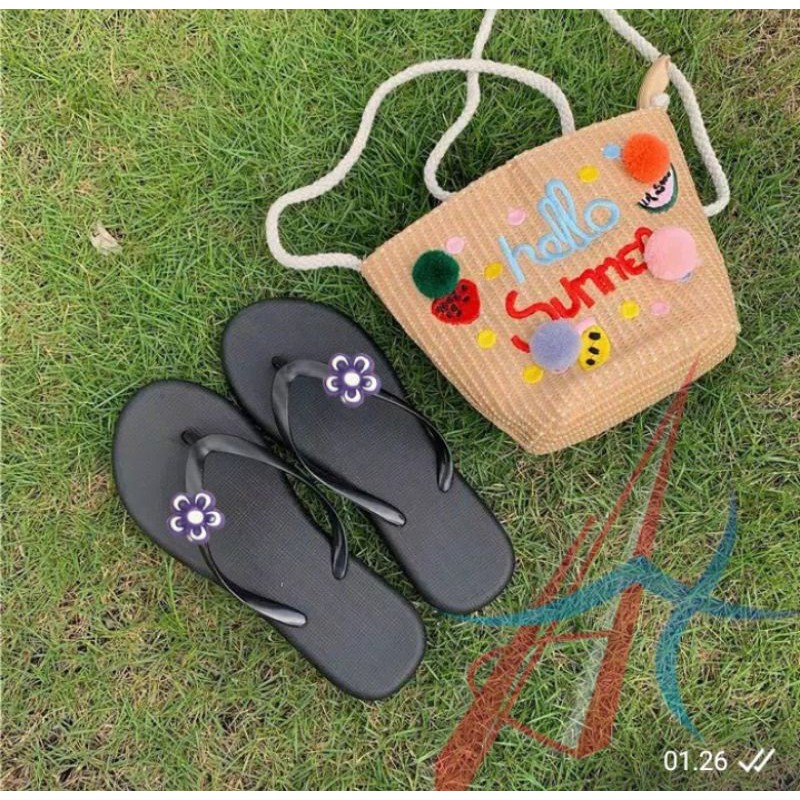 SANDAL JEPIT SANDAL WANITA SANDAL MURAH SANDAL BUNGA POLOS