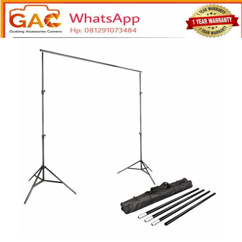 paket GAC stand background studio + kain background ambitfull green