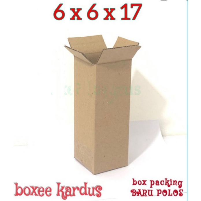 

TERMURAH KARDUS POLOS 6X6X17 PACKING SINGEL WALL CRAFT