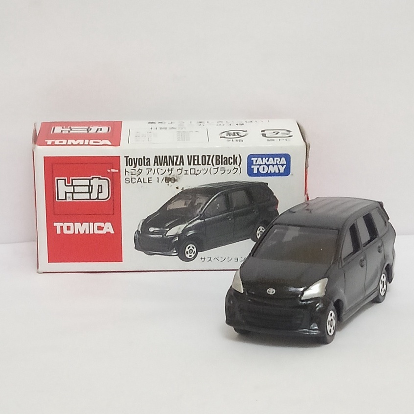 Avanza Veloz Tomica Diecast Toyota Takara Tomy skala 1:60 Hitam Koleksi Miniatur Mobil Mainan anak