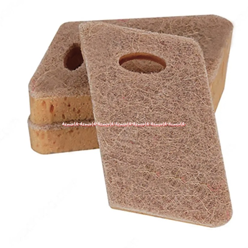 Proclean Spons Scrubber Sisal 3pcs Sponge Spon Cuci Piring Coklat Serat Dari Tumbuhan Pro Clean