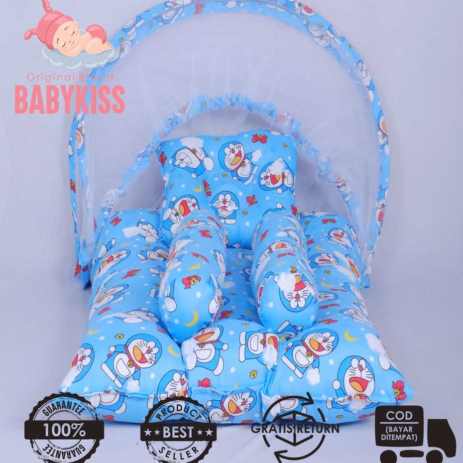 Kasur Bayi Lipat Kelambu Kekinian Terbaru Doraemon| Tempat Tidur Bayi Baru lahir Terbaru | Kado Bayi