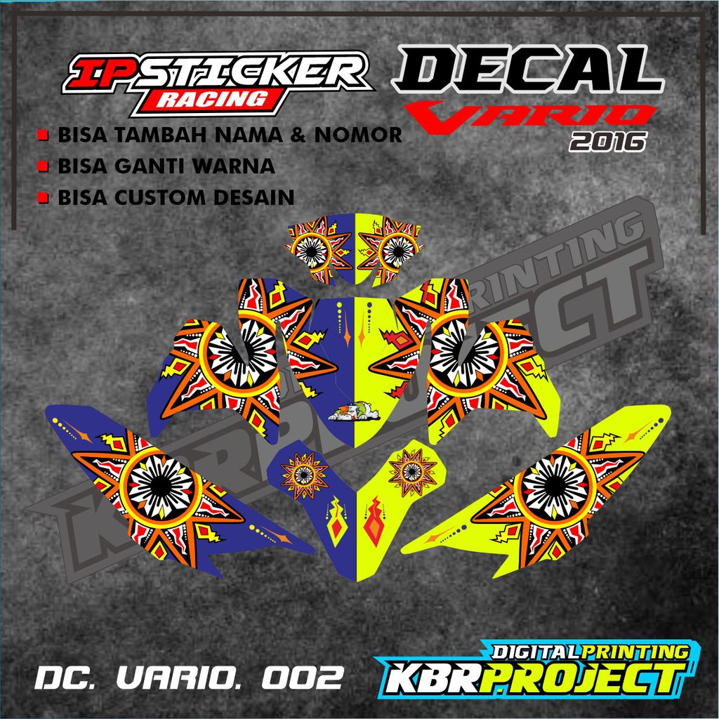 VARIO 2016  Decal Sticker - Decal stiker Full Body VARIO 2016  ip. 002 ( ROSSI ZIAN) BISA CUSTOM