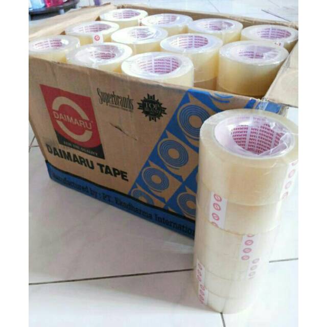 

(Dus isi 72pcs, khusus Gojek/Grab) Lakban Bening / Coklat Daimaru 2" 48mm x 90yard