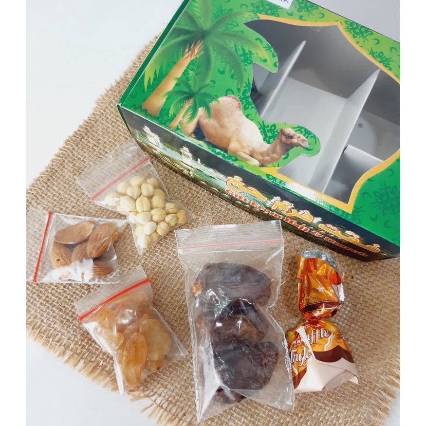 

PAKETAN MADINAH/PAKET EKONOMIS/OLEH-OLEH HAJI DAN UMROH/COKLAT TURKEY/KACANG ARAB/ALMOND/KURMA MESIR/KISMIS