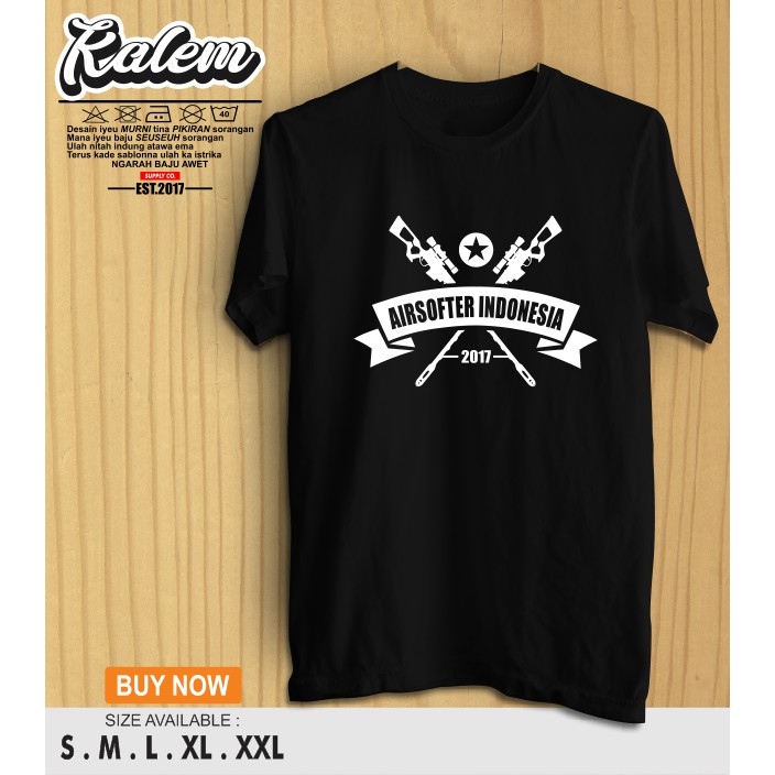 Kaos / Baju / T-Shirt Sniper Airsoft Airsofter Indonesia Kalem Clothing