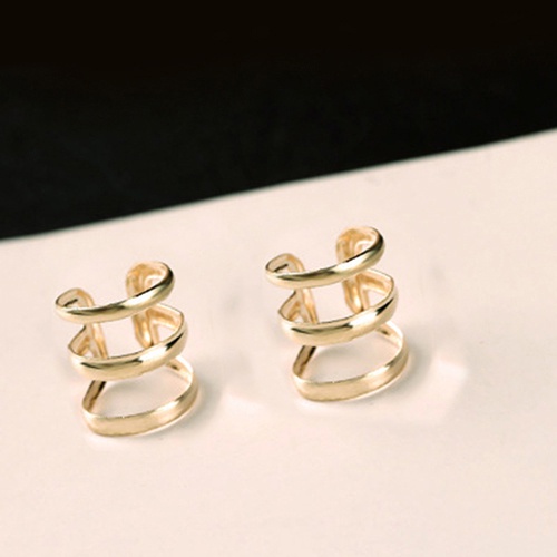 Hu Hu Hu Hu Hu Alat Bantu Pasang Kacamata♡ Anting Klip Tanpa Tindik Bentuk U Model Hollow Gaya Punk Untuk Wanita