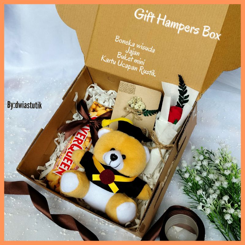 HAMPERS WISUDA BONEKA MIX / GIFT BOX WISUDA MURAH / HADIAH GRADUATION TERMURAH TERLARIS