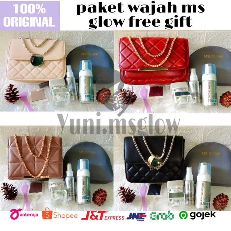 (BISA COD) MS GLOW PAKET WAJAH FREE GIFT-5