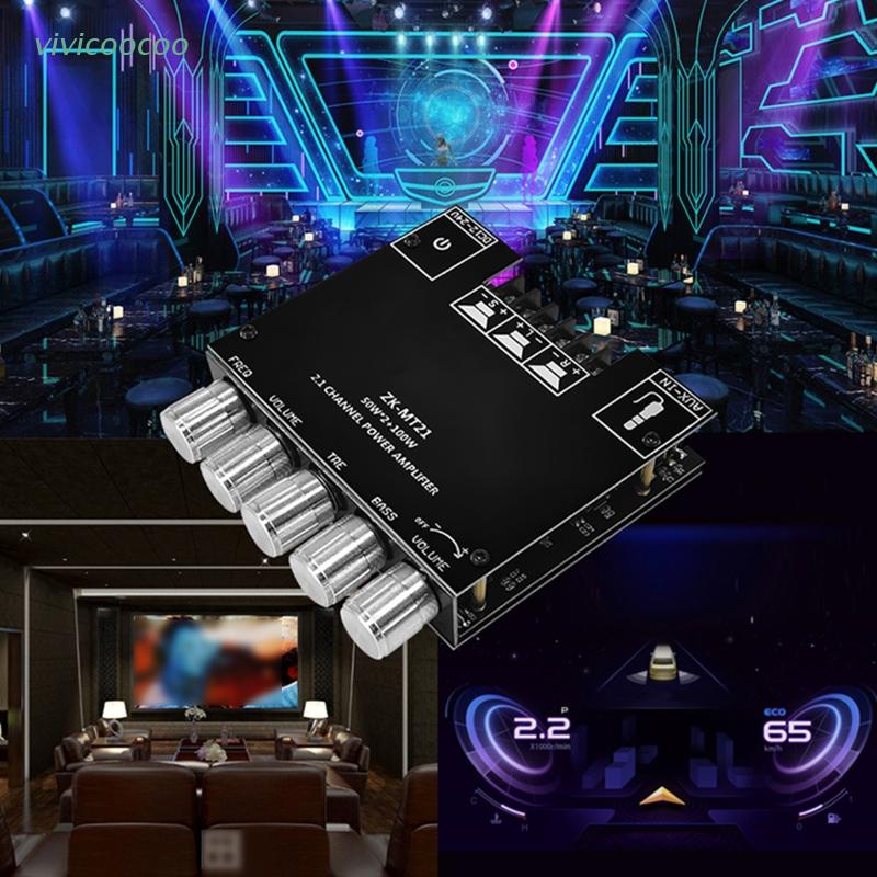 Vivi ZK-MT21 Modul Power Amplifier Digital 100 Channel 2.1 Channel 50Wx2 + 100W