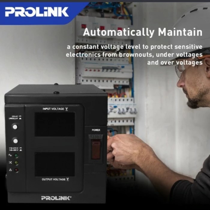 STABILIZER PROLINK PVR500D AVR RELAY CONTROLLED / STABILIZER 500VA