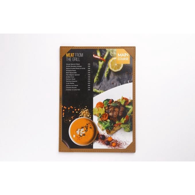 

ANDIENMALL.ID BUKU MENU RESTORAN KULIT TWO SIDE A4 LEATHER CAFE