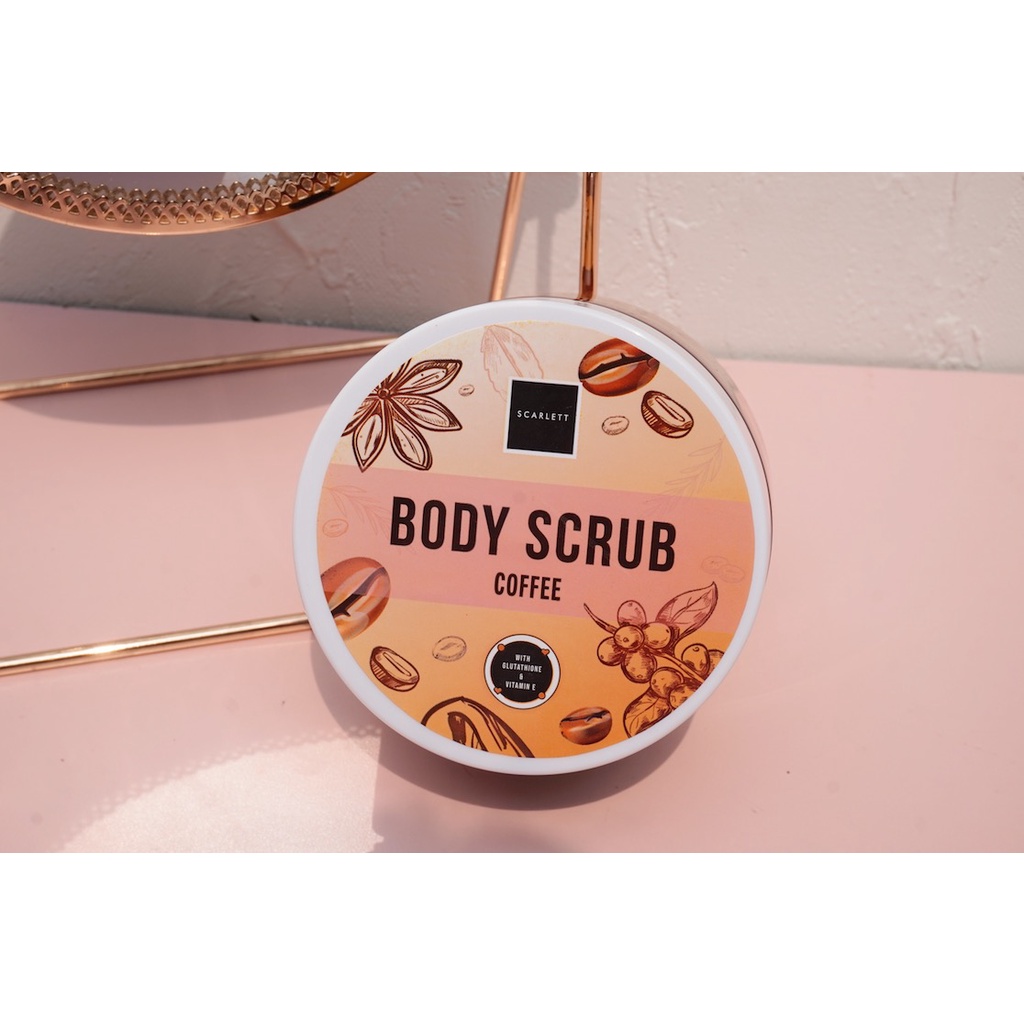 Scarlett Whitening Body Scrub Coffee Rumah Cantik 354 Scrub Perawatan Tubuh