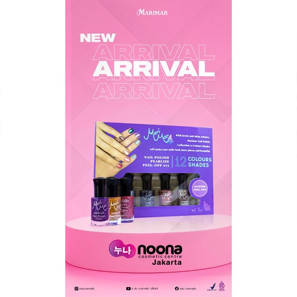 MARIMAR NAIL POLISH PEARLIZE PEEL OFF GLITTER - O77