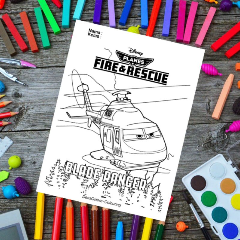 

Kertas Mewarnai Gambar Anak Tema Planes Fire & Rescue / Kertas Gambar (10 Lembar Gambar)