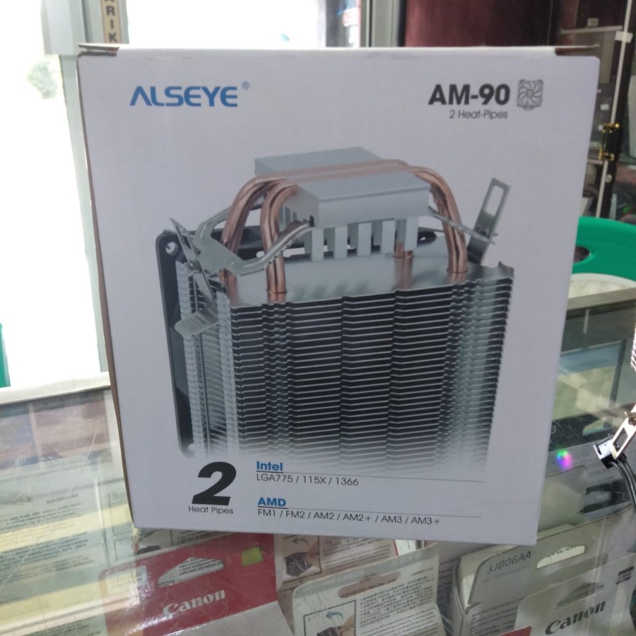 Fan Processor Cpu ALSEYE AM-90 2 Heat Pipe RGB