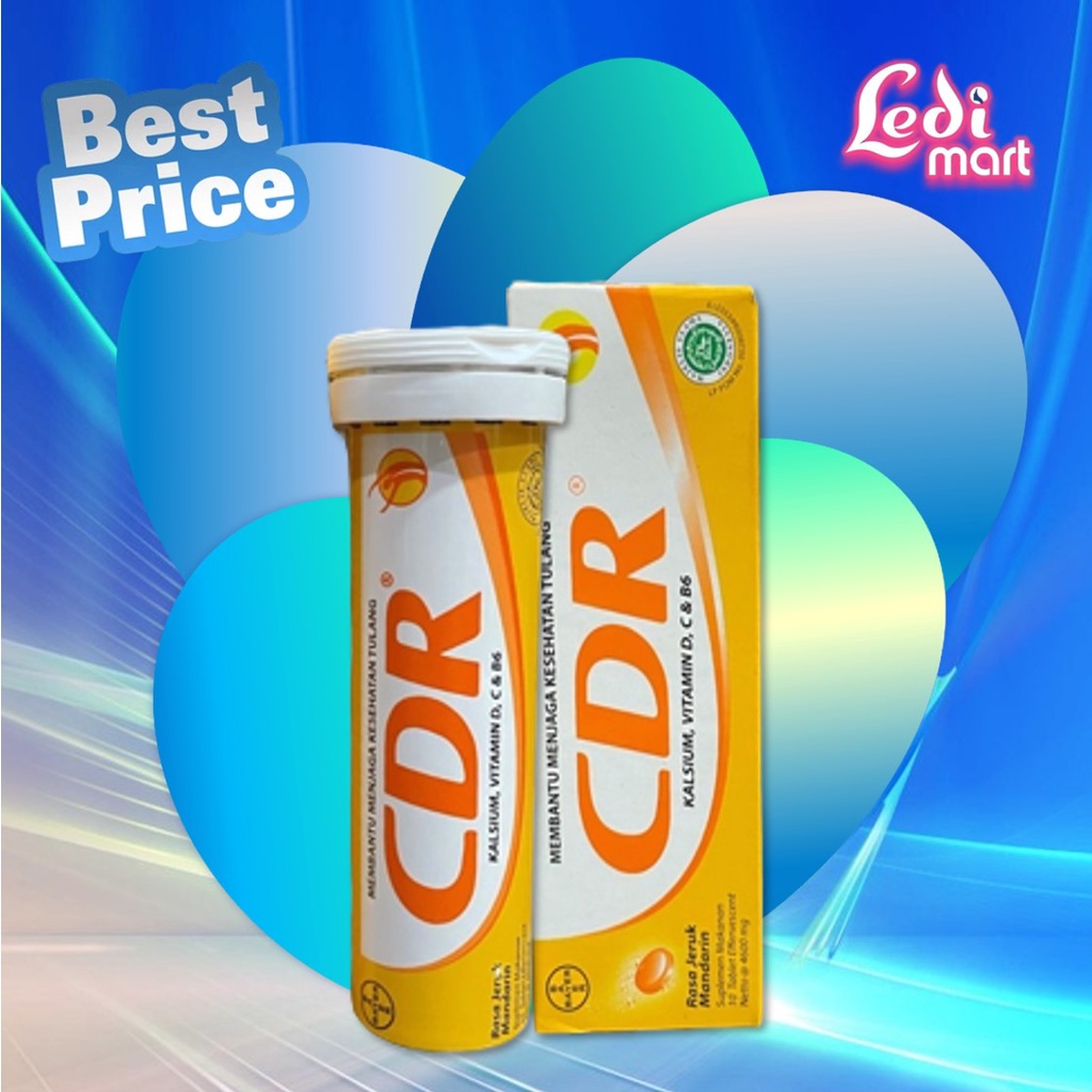 ORIGINAL CDR Suplemen Kalsium Rasa Jeruk 10 Tablet ATAU 15 Tablet / Effervescent / LEDI MART