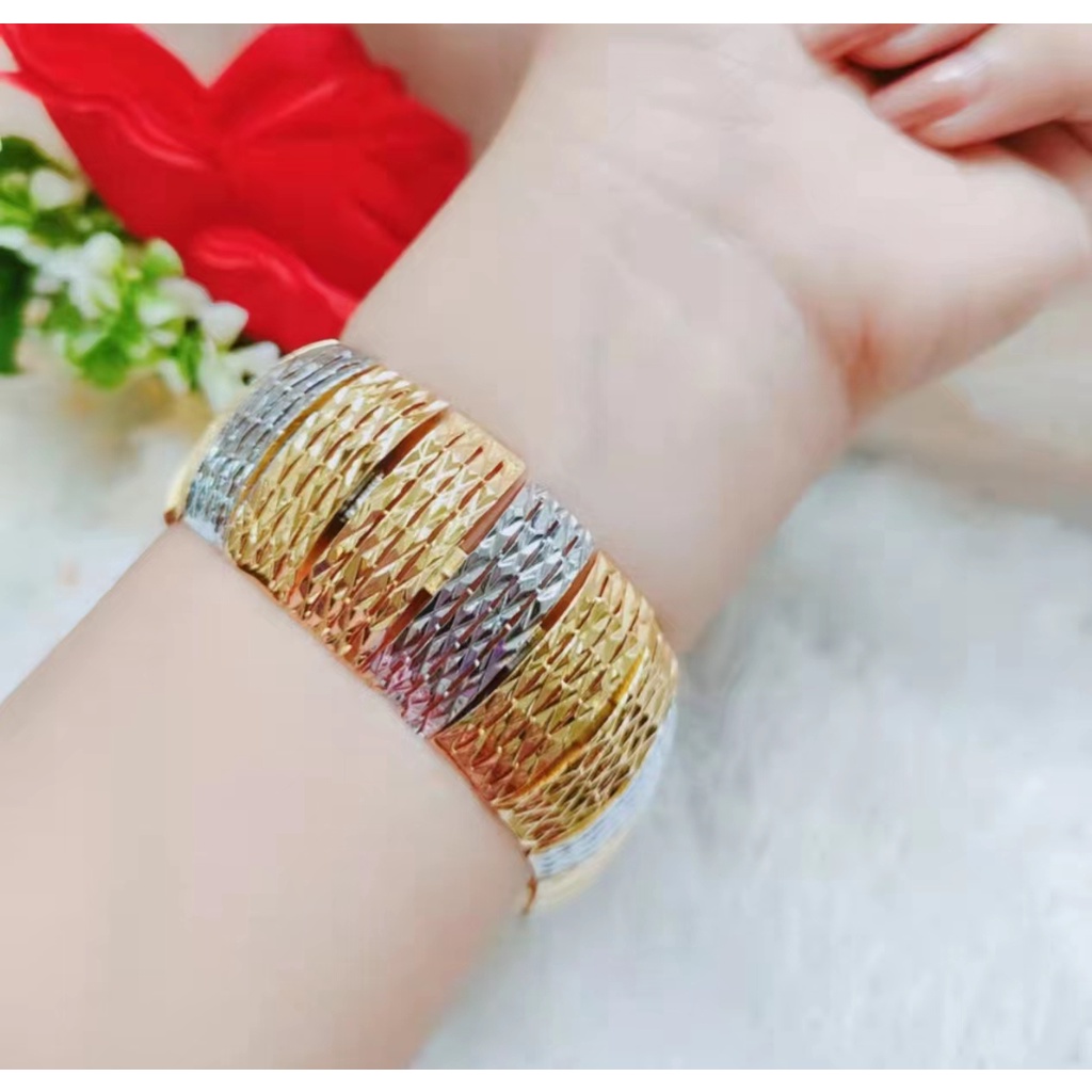 Gelang Xuping Rantai Kombinasi Lapis Emas 24k Perhiasan Fashion 1226.1229