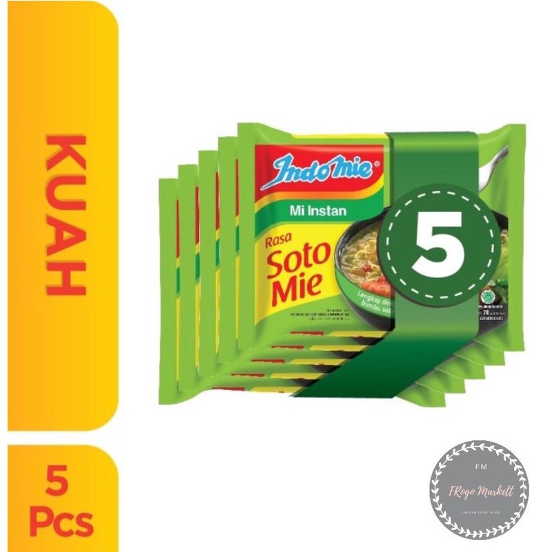 Mie Instant Mi Indomie All Varian (Isi 5pcs) + Bubble