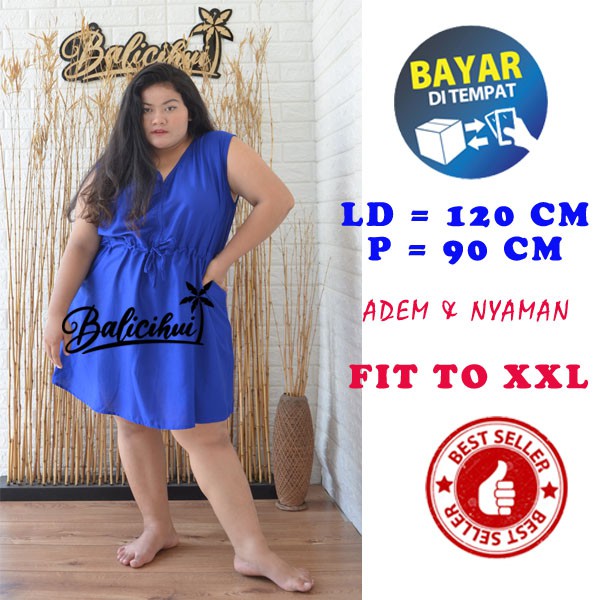 Balicihui Dress Luna Dress Jumbo Plus Size Dress Dress XXL 3XL Dress Wanita Dress Bali Dress Pendek