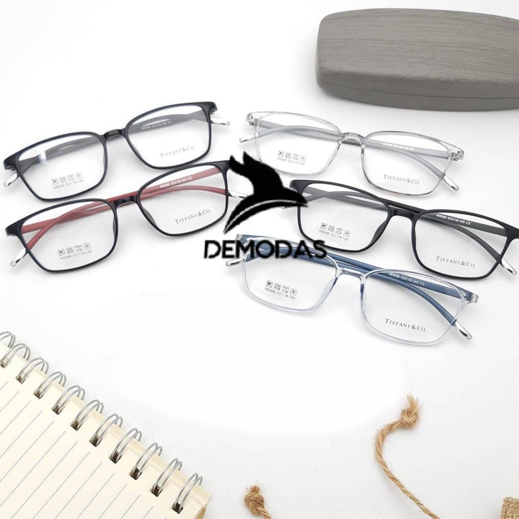 Demodas Frame KACAMATA LENTUR ( Photocromic Fotokromik Bluecromic photochromic potocromic fotocromic ) Lensa Photochromic Bluechromic Frame Kacamata Wanita Pria Minus Normal Silinder Plus Demodas Glasses 5008