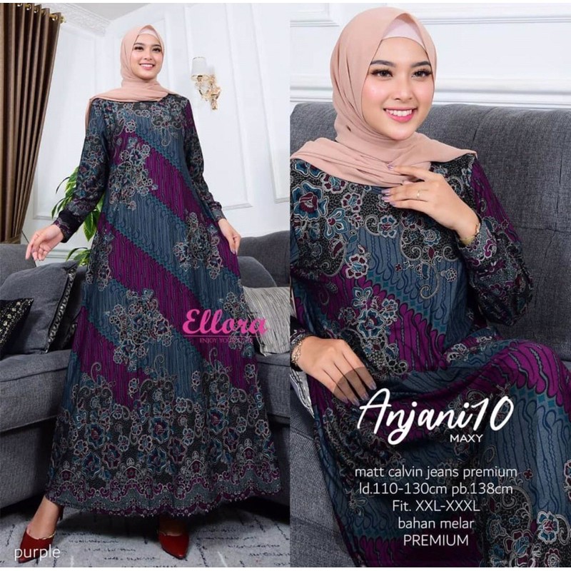 ANJANI Maxy 10 - Gamis Calvin Jeans LD100 XL Standar / 022-5475