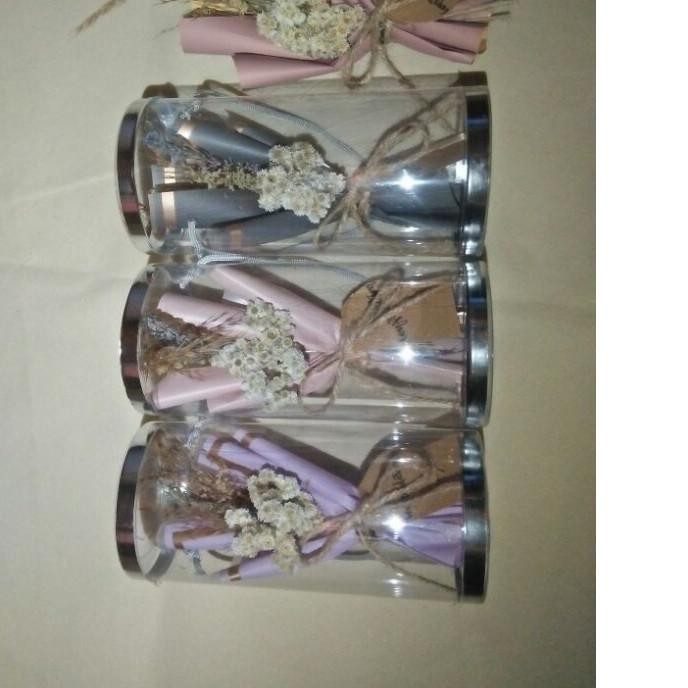 Diskon (nlx-288) Bucket mini Dried flower. Dried flower in jar. Kado wisuda. Kado ultah.