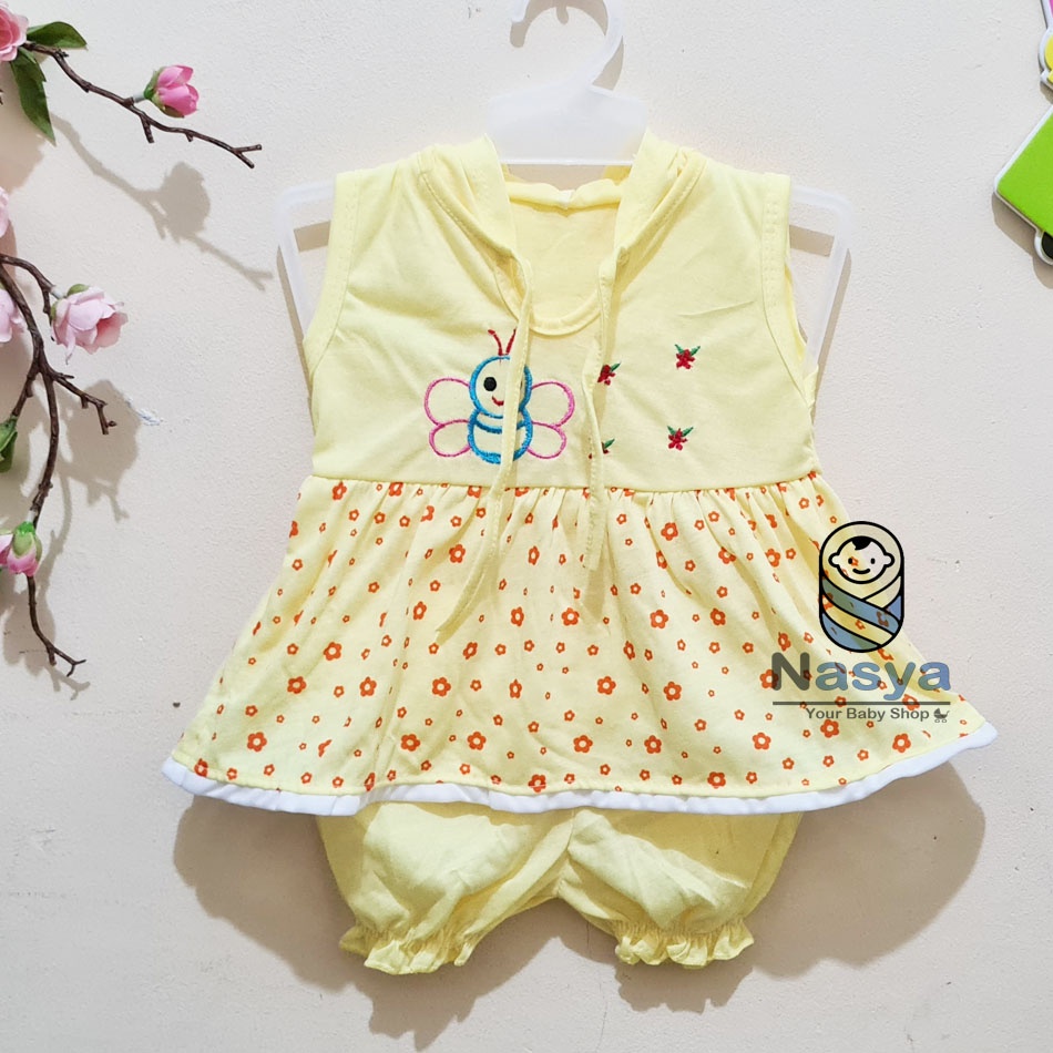 [N-066] Setelan baju dan celana pendek bayi - motif lucu