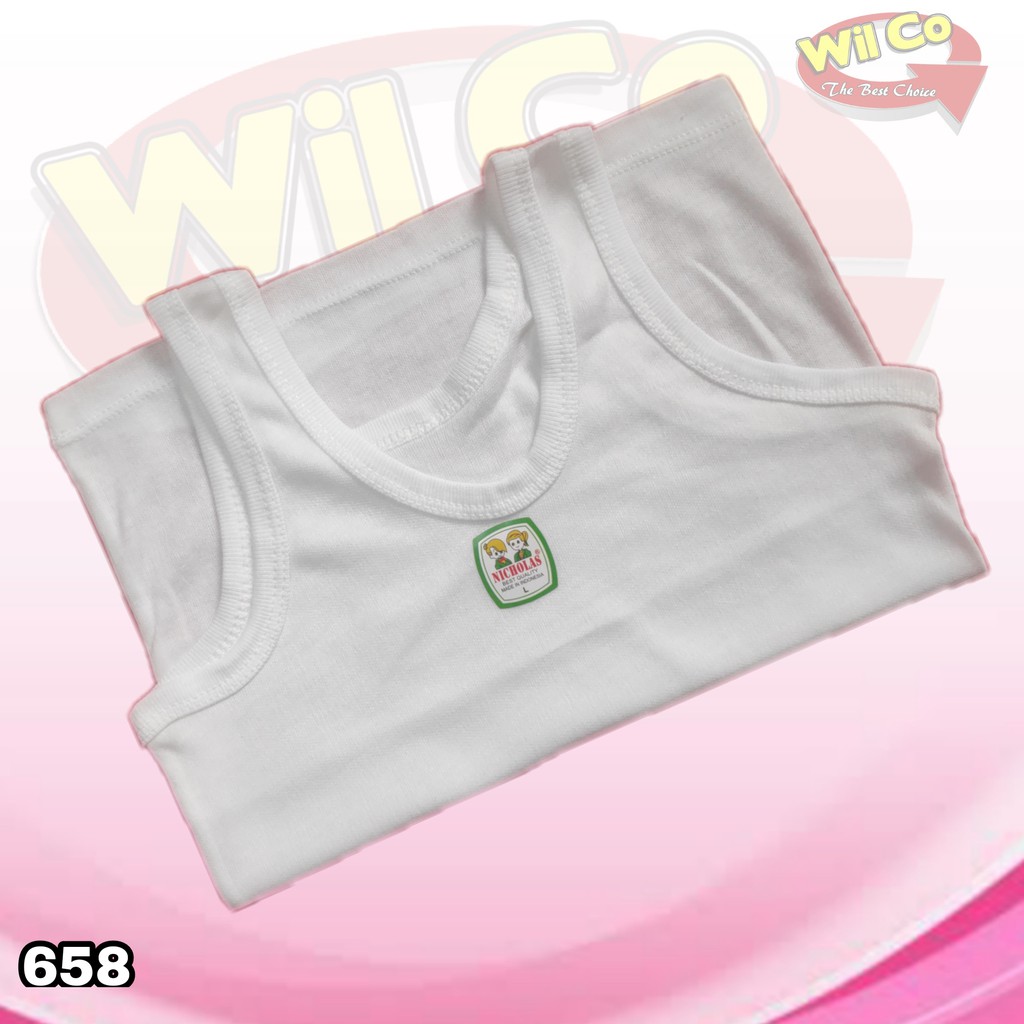 K658 - (Harga Per 1 Potong) SINGLET KAOS DALAM ANAK COWOK PAKAIAN DALAM ANAK NICOLAS USIA 1 - 11 TH