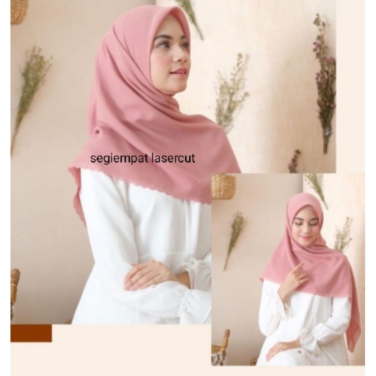 HIJAB SEGIEMPAT LASERCUT BELLA SQUARE 115x115