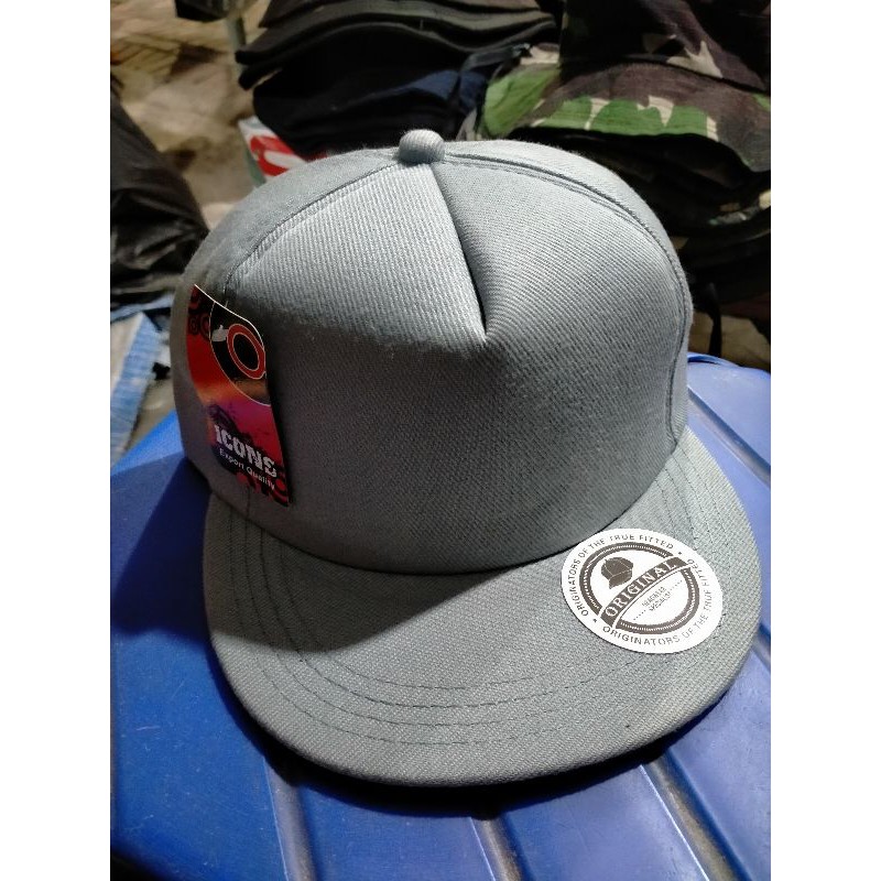 TOPI SNAPBACK POLOS ABU ABU