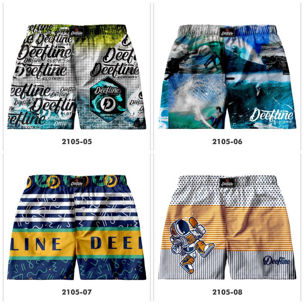 CELANA BOXER PRIA | CELANA PENDEK | BOXER FULL PRINT DEEFLINE