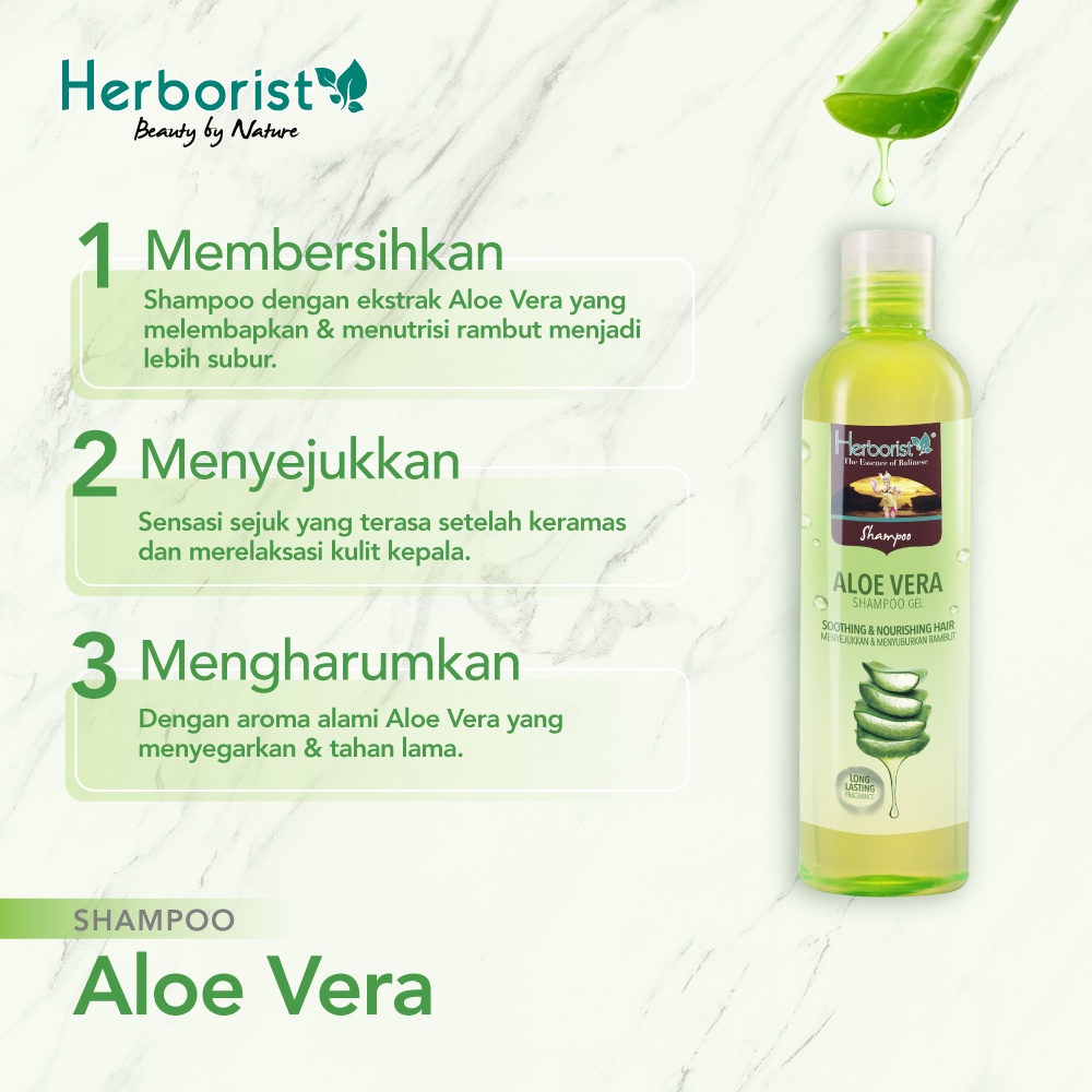 Herborist Aloe Vera Series | Gel 98% | Facial Wash | Face Mist Care | Moisturizer | Lulur | Sabun Batang | Shampoo | Body Wash (KIM)