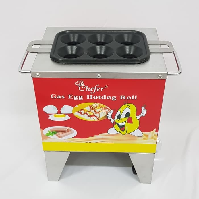 Gas Egg Roll / Mesin Sosis Telor Sostel Chefer 6 Lubang