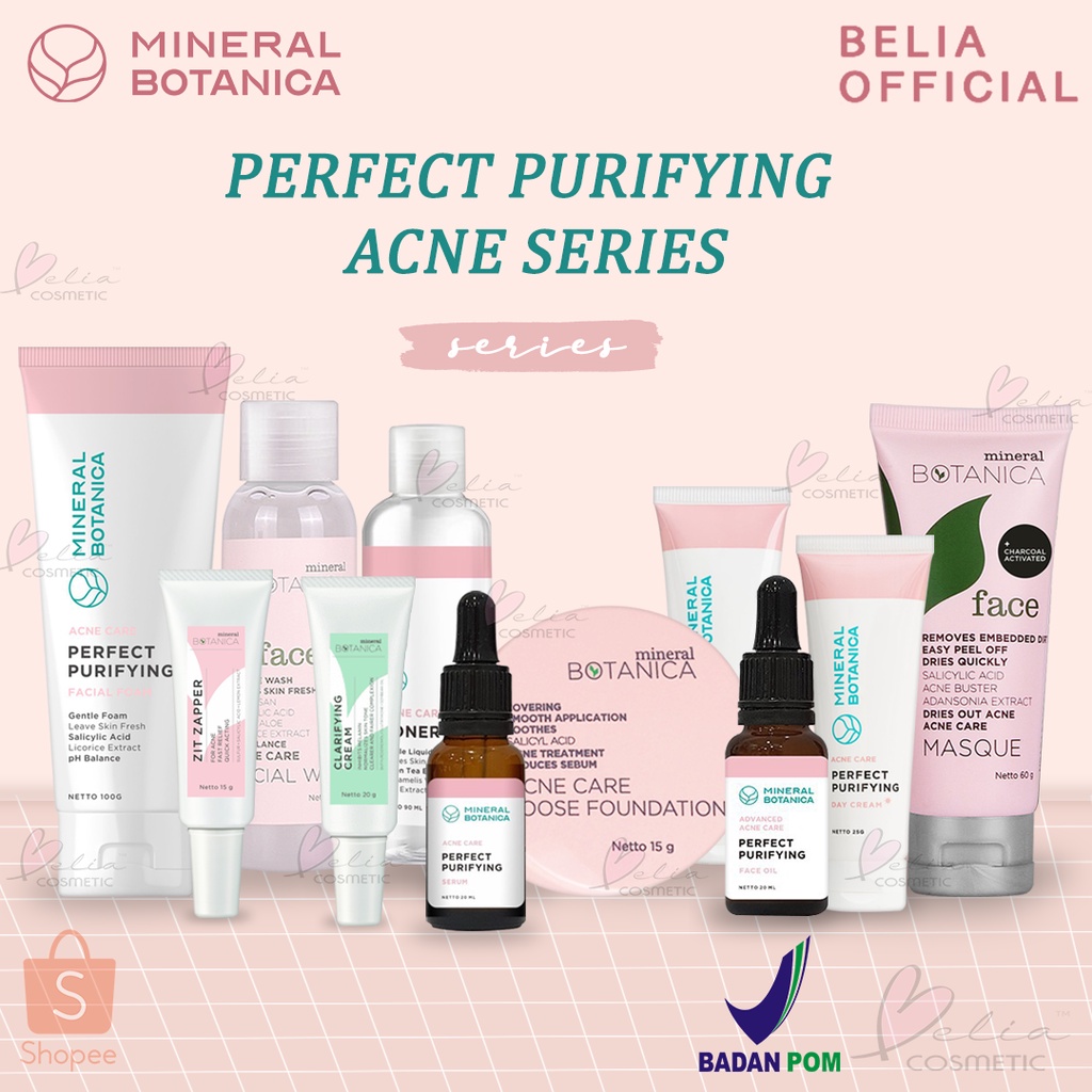 ❤ BELIA ❤ MINERAL BOTANICA Acne Care | Perfect Purifying Series (✔BPOM)