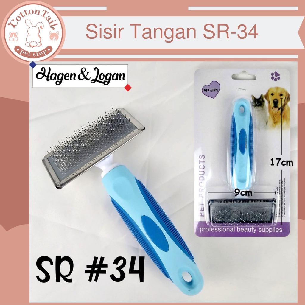 Sisir Sikat Kawat Plastik Sikat Bulu Rontok Kucing Anjing SR-34