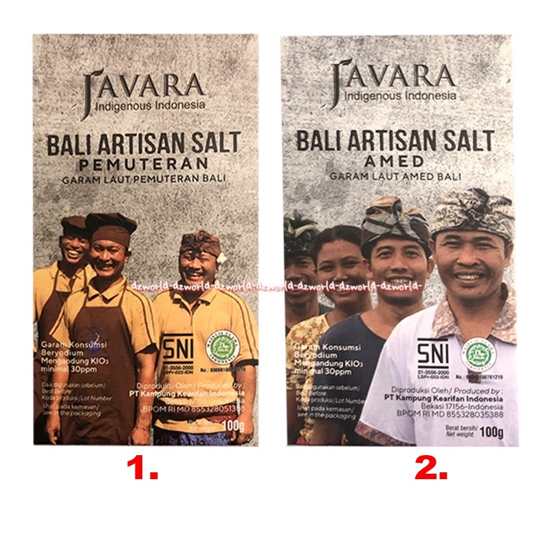 Javara Bali Artisan Salt 100gr Pemuteran Amed Garam Laut Amed Bali Salted Garam Kemasan Exclusive Jafara