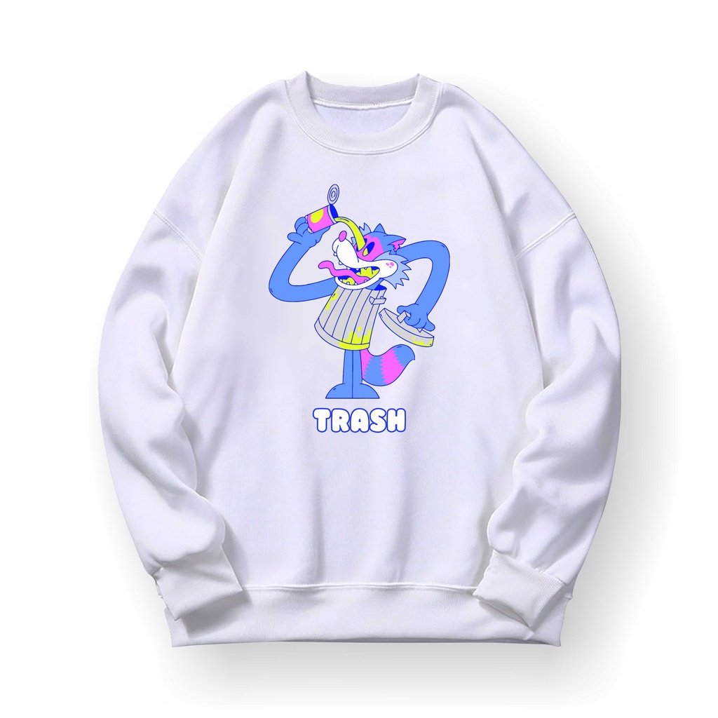 TRASH Basic Sweater II TRASH Sweater Crewneck II Sweatshirt Sz M - XL ( Pria &amp; Wanita / Anak &amp; Dewasa )