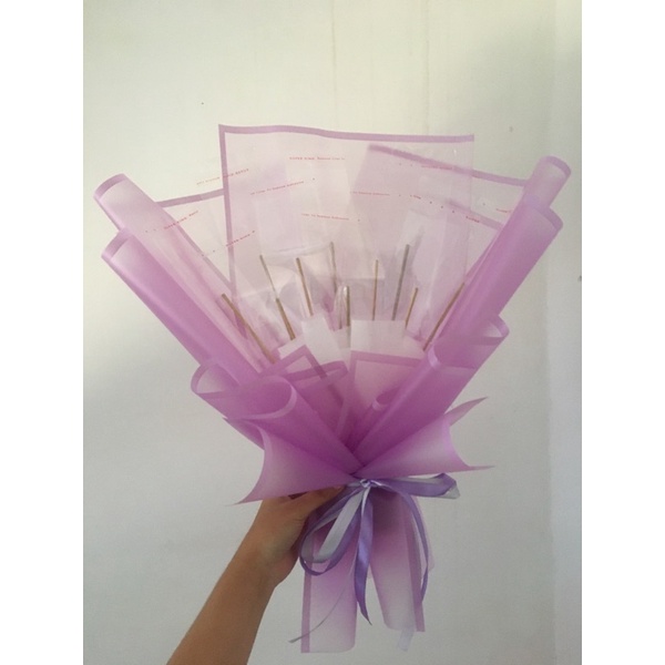 Kerangka Buket Uang 10 lembar (Kertas Cellophane)