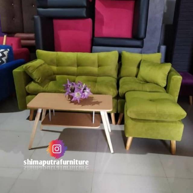 Sopa l santai minimalis modern