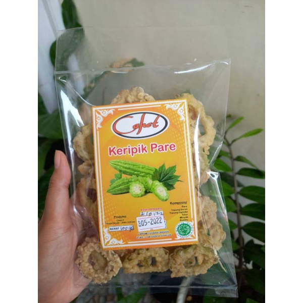 

Keripik pare 100gr kemasan bening