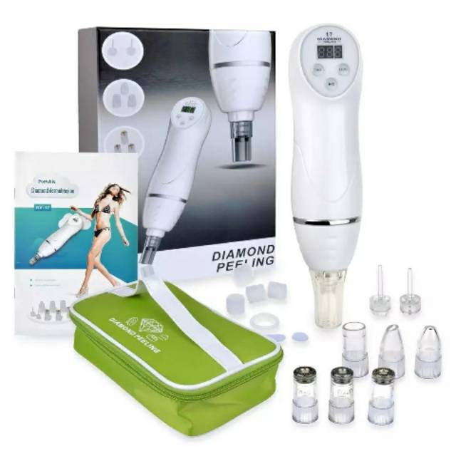 Diamond peeling portabel Vacum comedo 2in1 Alat penyedot Komedo