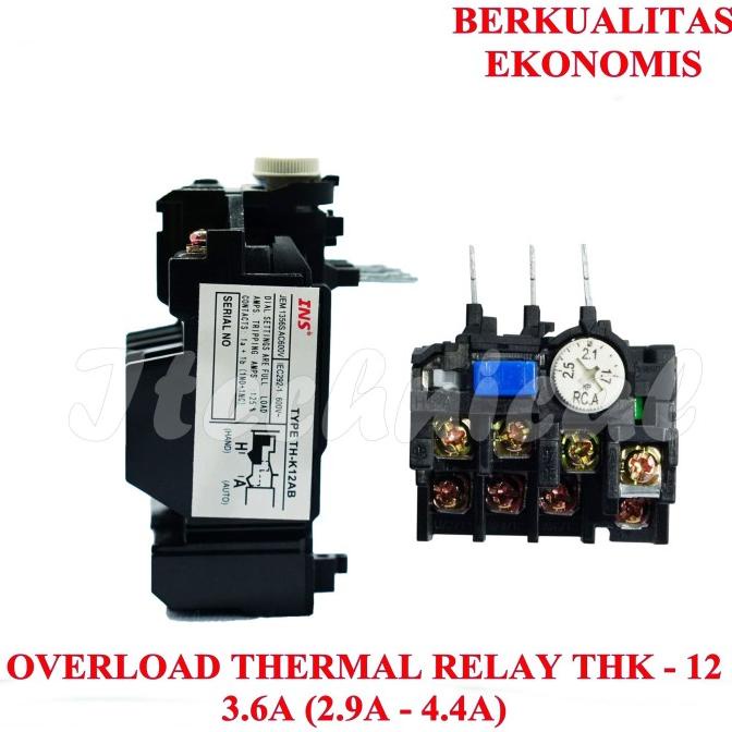 THERMAL OVERLOAD RELAY THK 12 3.6A / OVERLOAD TH-K12 3.6A INSCOM