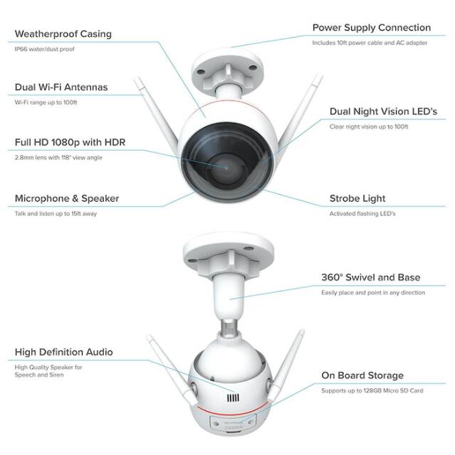 IP Camera Outdoor Ezviz Husky Air Had 720p