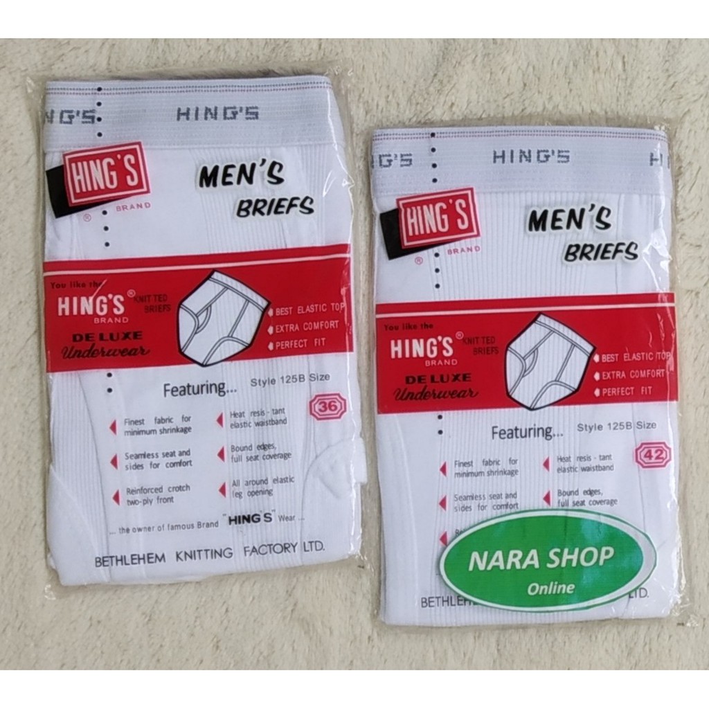 CELANA DALAM PRIA HINGS MURAH/CD HINGS/ UKURAN 32,34,36 WARNA PUTIH