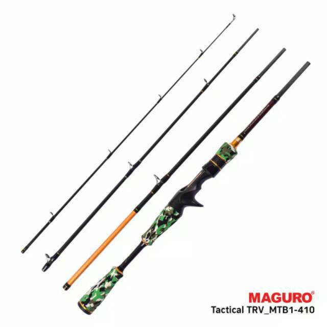 Joran Maguro TACTICAL TRV BC | Sambung 4 | Travel | Gabus | Toman | Alat Pancing