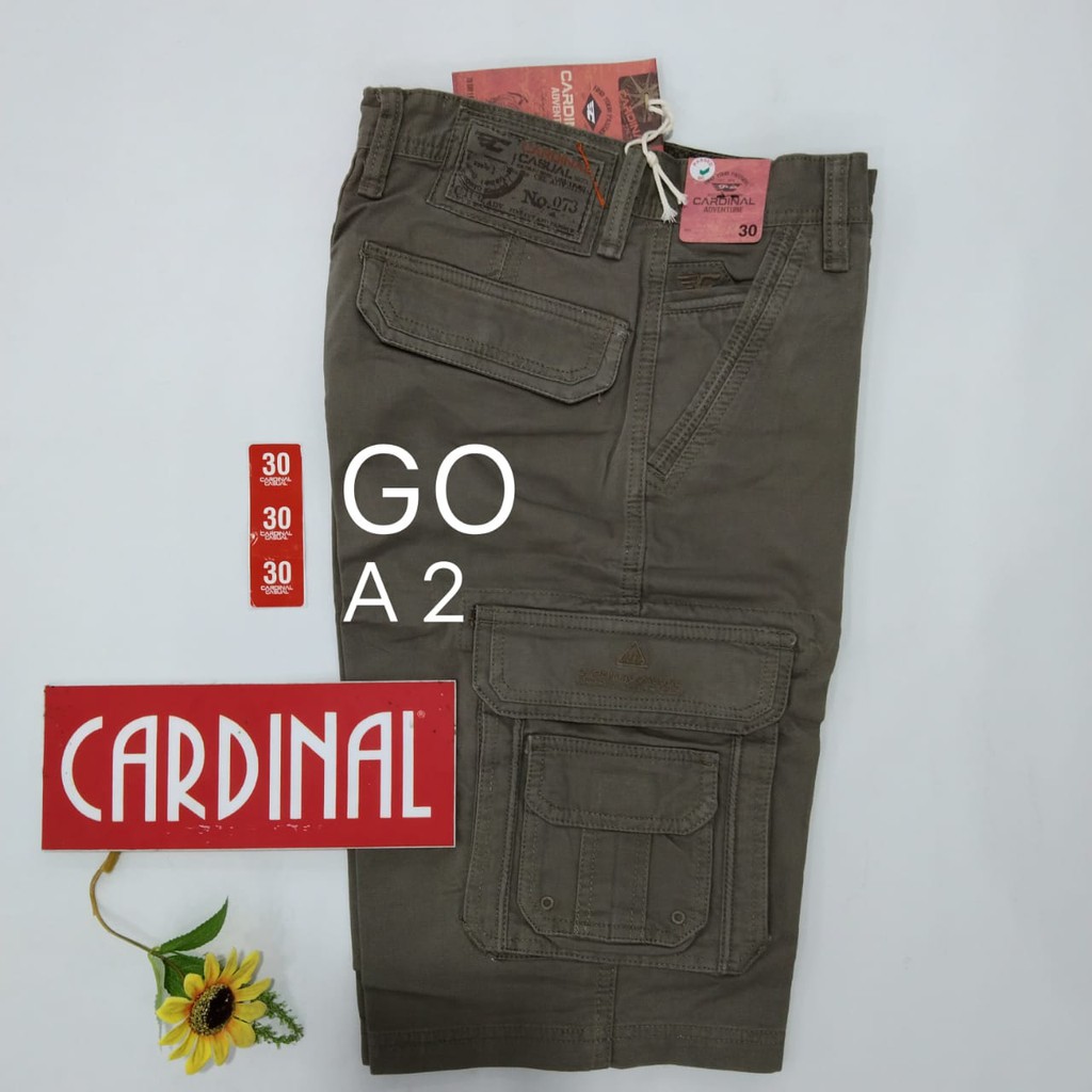 gos 30-KPL 1 CARDINAL KEMPOL CASUAL Celana Pendek Cowok Celana Kempol/Cargo Fashion Pria Bagus