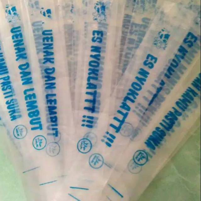 

5 paket plastik Mambo Sablon(biru) @ 100pcs
