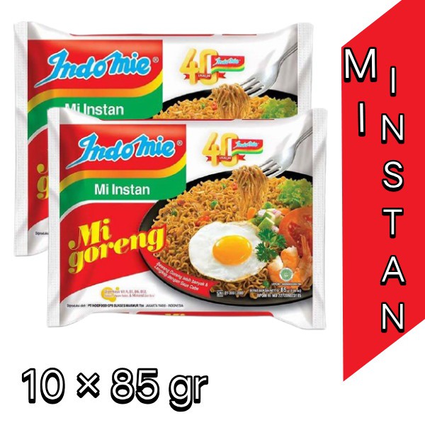 

Indomie Mi goreng Mi Instan 85 gr isi 10 pcs